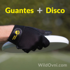 Combo de guantes y disco para la práctica de ultimate frisbee